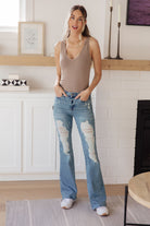 Judy Blue Kiana High Rise Heavy Destroy Flare Jeans Jeans