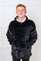 Kids Oversized Hoodie Blanket in Black Sweatshirts & Hoodies