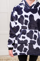 Kids Oversized Hoodie Blanket in Cow Sweatshirts & Hoodies