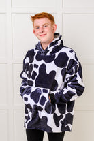 Kids Oversized Hoodie Blanket in Cow Sweatshirts & Hoodies