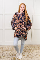 Kids Oversized Hoodie Blanket in Leopard Sweatshirts & Hoodies