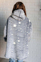 Kids Oversized Hoodie Blanket in Grey Stars Sweatshirts & Hoodies