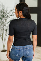 Hyfve Knit Pick Basic Tee in Black Womens