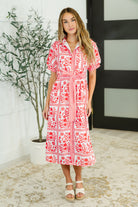 Polagram La Femme Hour Collared Button Down Dress Womens