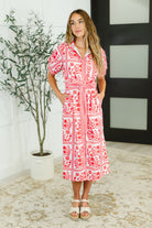 Polagram La Femme Hour Collared Button Down Dress Womens