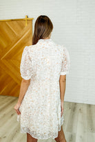 GeeGee Lace to the Party High Neck Dress in Ivory Multi Womens