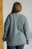 Very J Lakeside View Drop Shoulder Sweater in Sage Sweater