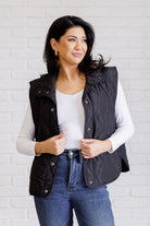 Haptics Layering Queen Quilted Puffer Vest in Black Ave Shops