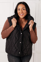 Haptics Layering Queen Quilted Puffer Vest in Black Coats & Jackets