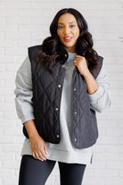 Haptics Layering Queen Quilted Puffer Vest in Black Ave Shops