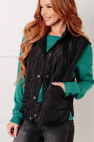Haptics Layering Queen Quilted Puffer Vest in Black Layers