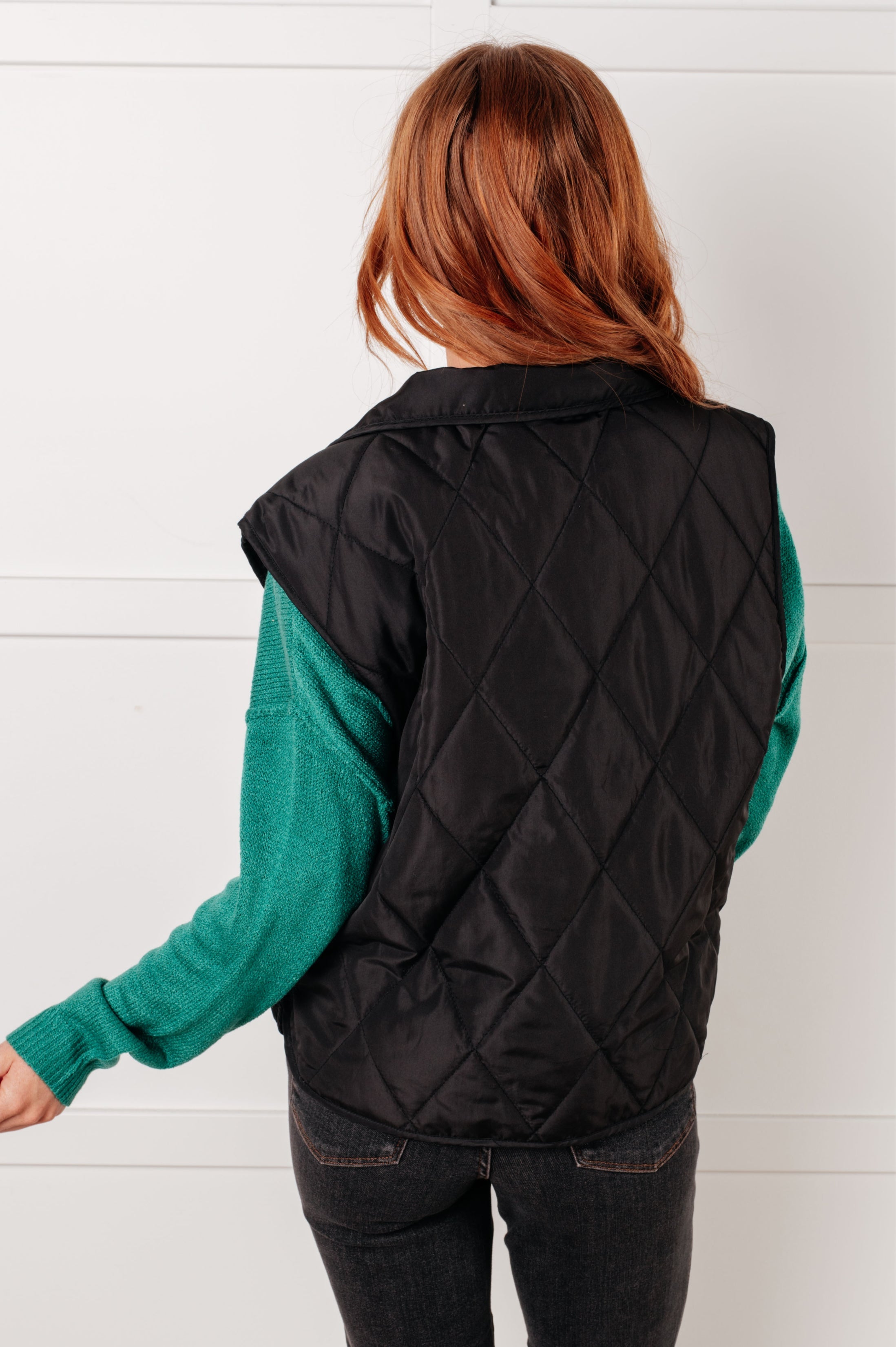Haptics Layering Queen Quilted Puffer Vest in Black Layers