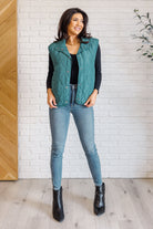 Haptics Layering Queen Quilted Puffer Vest in Hunter Green Ave Shops