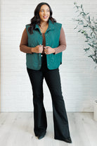 Haptics Layering Queen Quilted Puffer Vest in Hunter Green Ave Shops