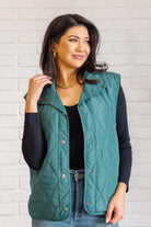 Haptics Layering Queen Quilted Puffer Vest in Hunter Green Ave Shops