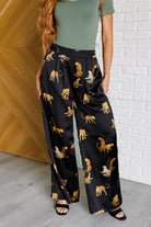 Mittoshop Legendary in Leopard Satin Wide Leg Pants Pants