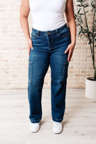 Judy Blue Leila High Rise Cargo Straight Jeans Ave Shops