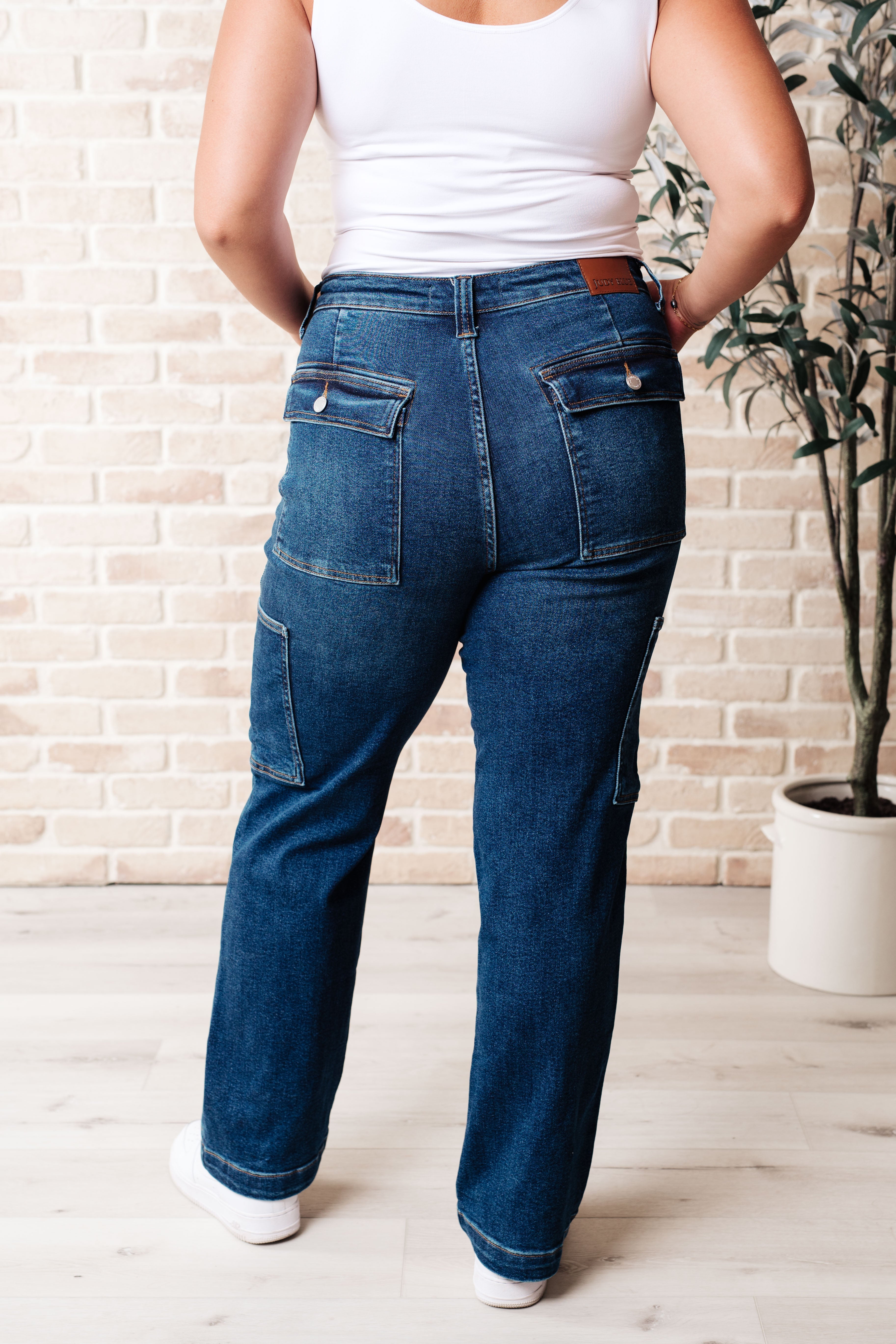 Judy Blue Leila High Rise Cargo Straight Jeans Ave Shops