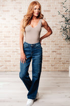 Judy Blue High Waist Straight Cargo Jeans- Leila Trendsi