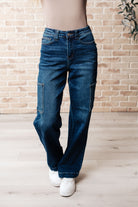 Judy Blue High Waist Straight Cargo Jeans- Leila Trendsi