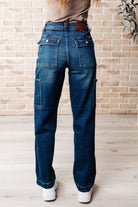 Judy Blue High Waist Straight Cargo Jeans- Leila Trendsi