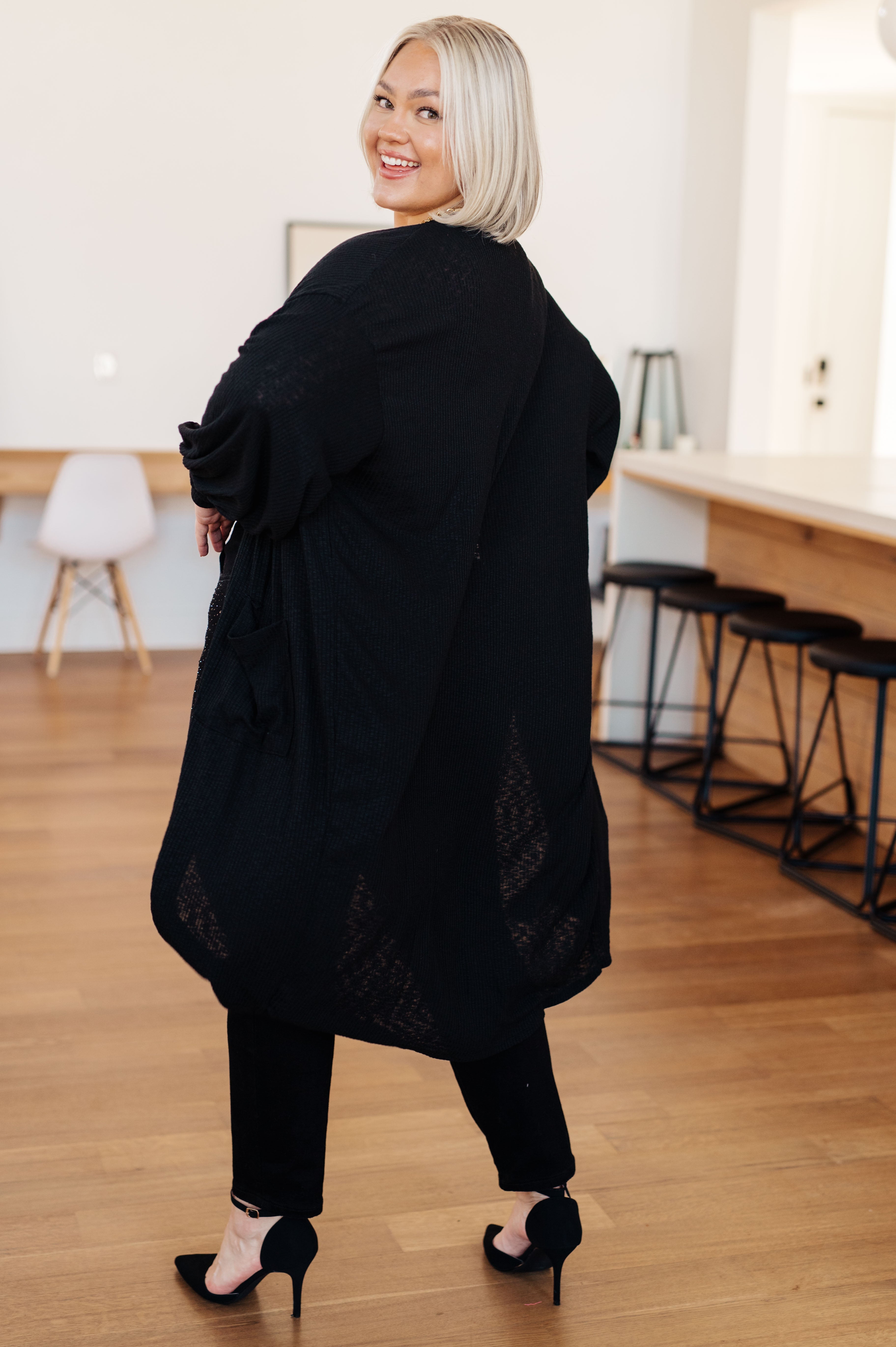 Sew in Love Lengths You'll Go Duster Cardigan in Black Layers