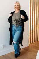 Sew in Love Lengths You'll Go Duster Cardigan in Black Layers