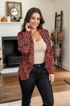 Heimish Black & Coral Leopard Feels Blazer BoutiqueSimplified