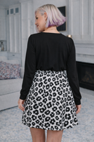 Oddi Feel My Roar Brushed High Waisted Leopard Print Skirt Womens