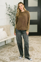 Zenana Lesson Learned Mineral Wash Raglan Sleeve Top Tops