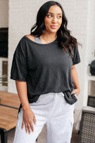 Rae Mode Let Me Live Relaxed Tee in Black Tops