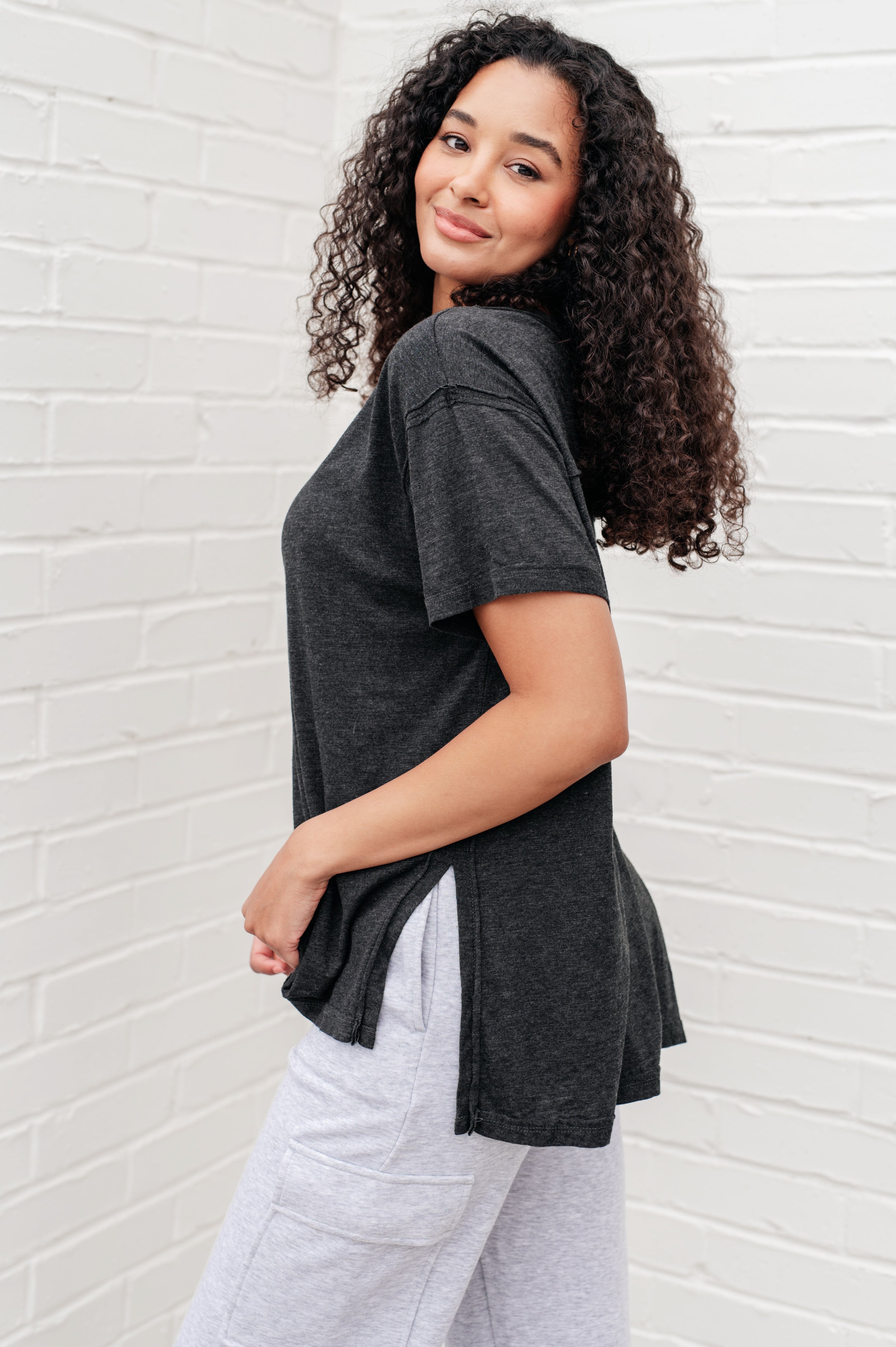 Rae Mode Let Me Live Relaxed Tee in Black Tops