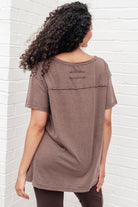 Rae Mode Let Me Live Relaxed Tee in Brown Tops