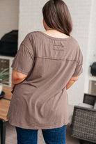 Rae Mode Let Me Live Relaxed Tee in Brown Tops