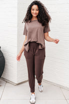 Rae Mode Let Me Live Relaxed Tee in Brown Tops