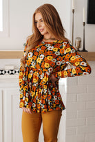 Haptics S & M Let's Get Going Floral Babydoll Top Ave Shops