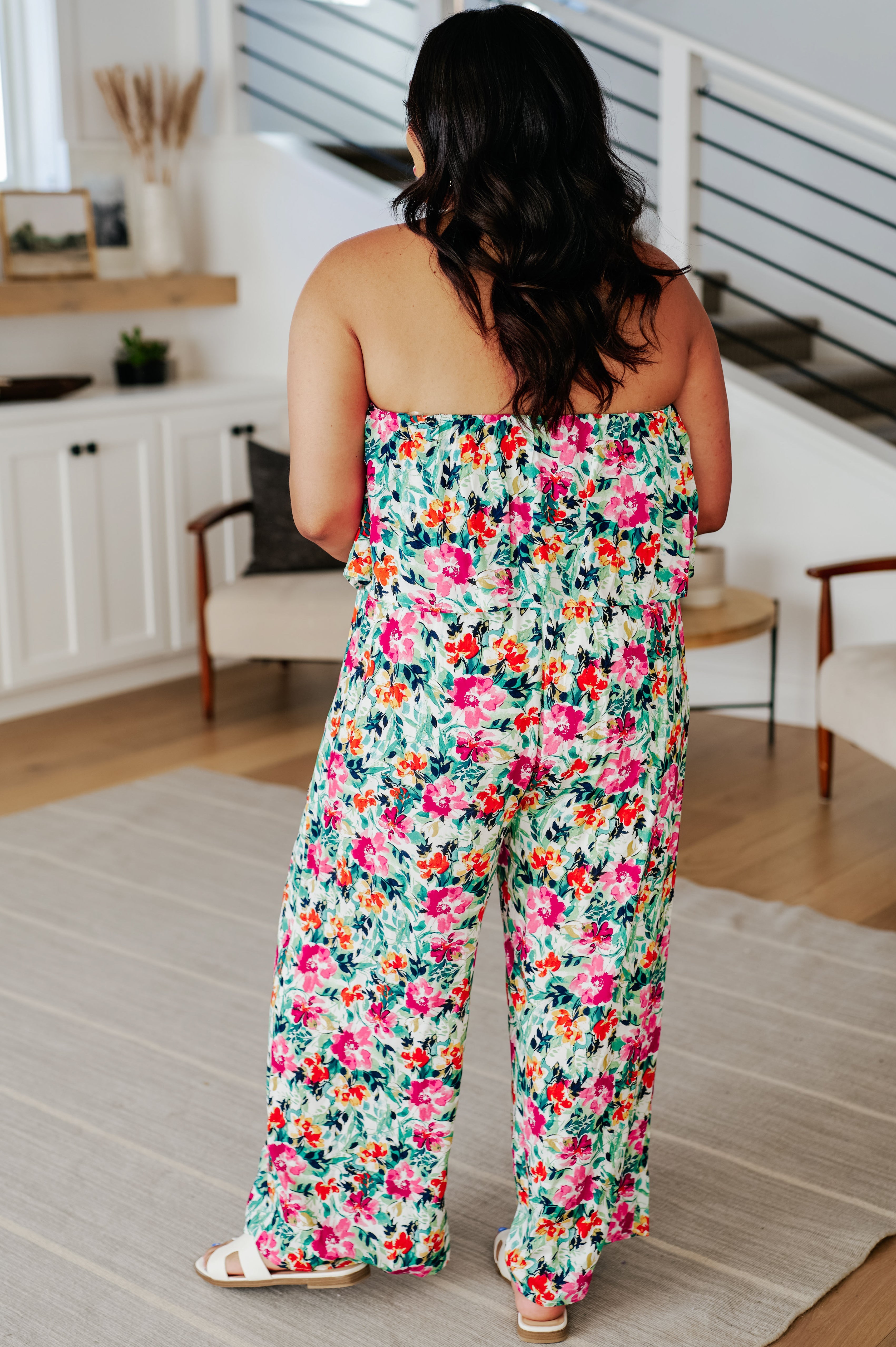 Andree By Unit Life of the Party Floral Jumpsuit in Green Ave Shops