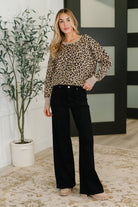 Lil' Sass Never Hurt Leopard Print Pullover Womens