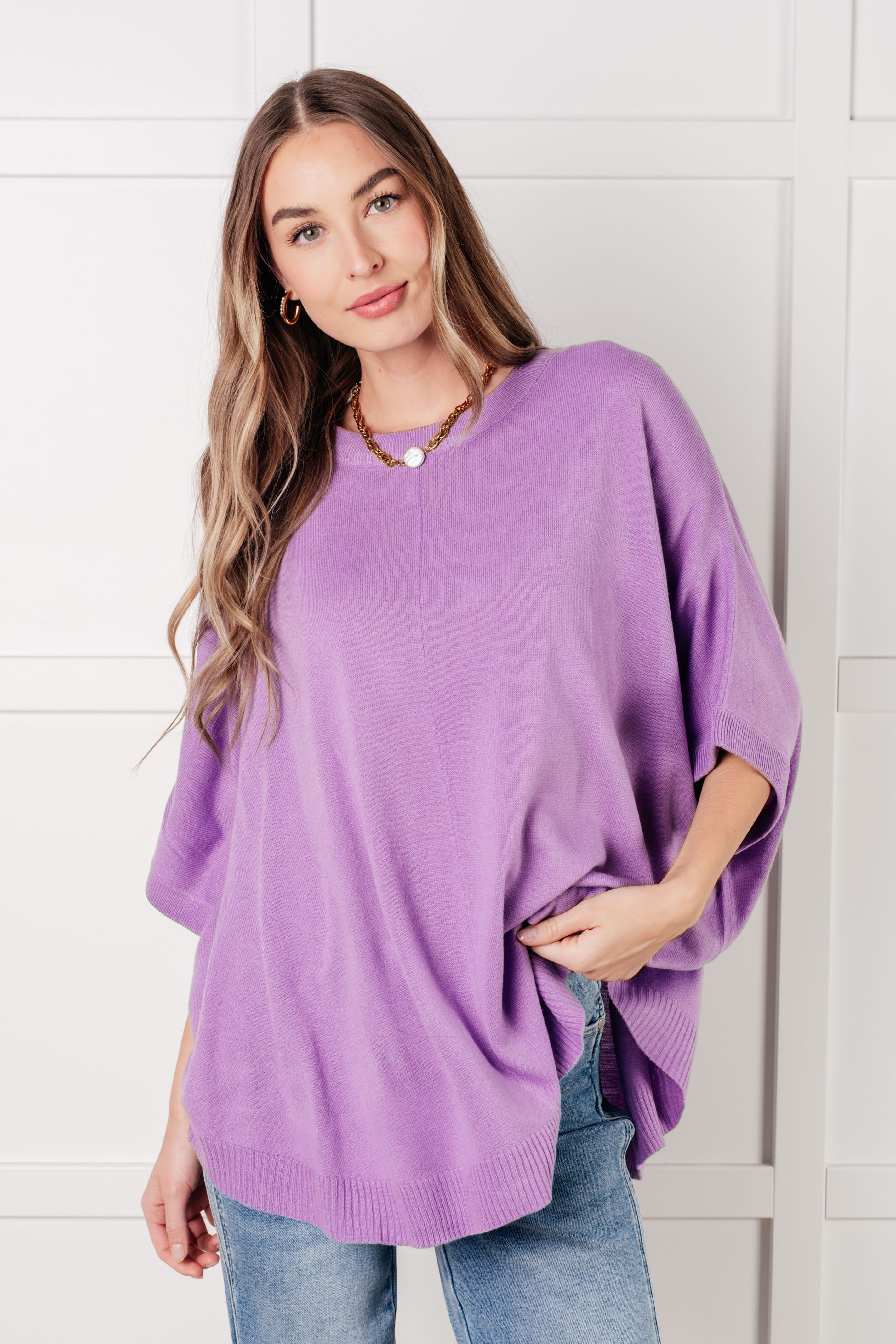 Andree By Unit Lilac Whisper Dolman Sleeve Top Tops