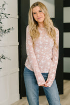 Haptics Literally Obsessed with Me Jersey Knit Long Sleeve Top With Thumb Holes Womens
