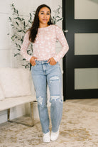 Haptics Literally Obsessed with Me Long Sleeve Top in Mauve Womens