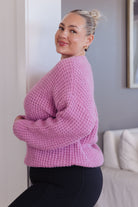 GeeGee Cozy Little Knitter Pullover Sweater in Orchid Tops