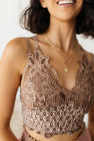 Live In Lace Bralette in Mauve Womens