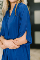 Dear Scarlett Lizzy Breeze Top in Royal Blue Womens