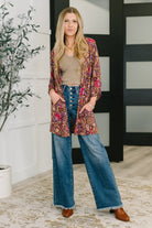 Dear Scarlett Lizzy Cardigan in Chocolate Paisley Womens