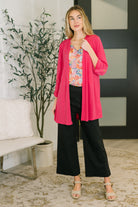 Dear Scarlett Lizzy Cardigan in Fuchsia Womens