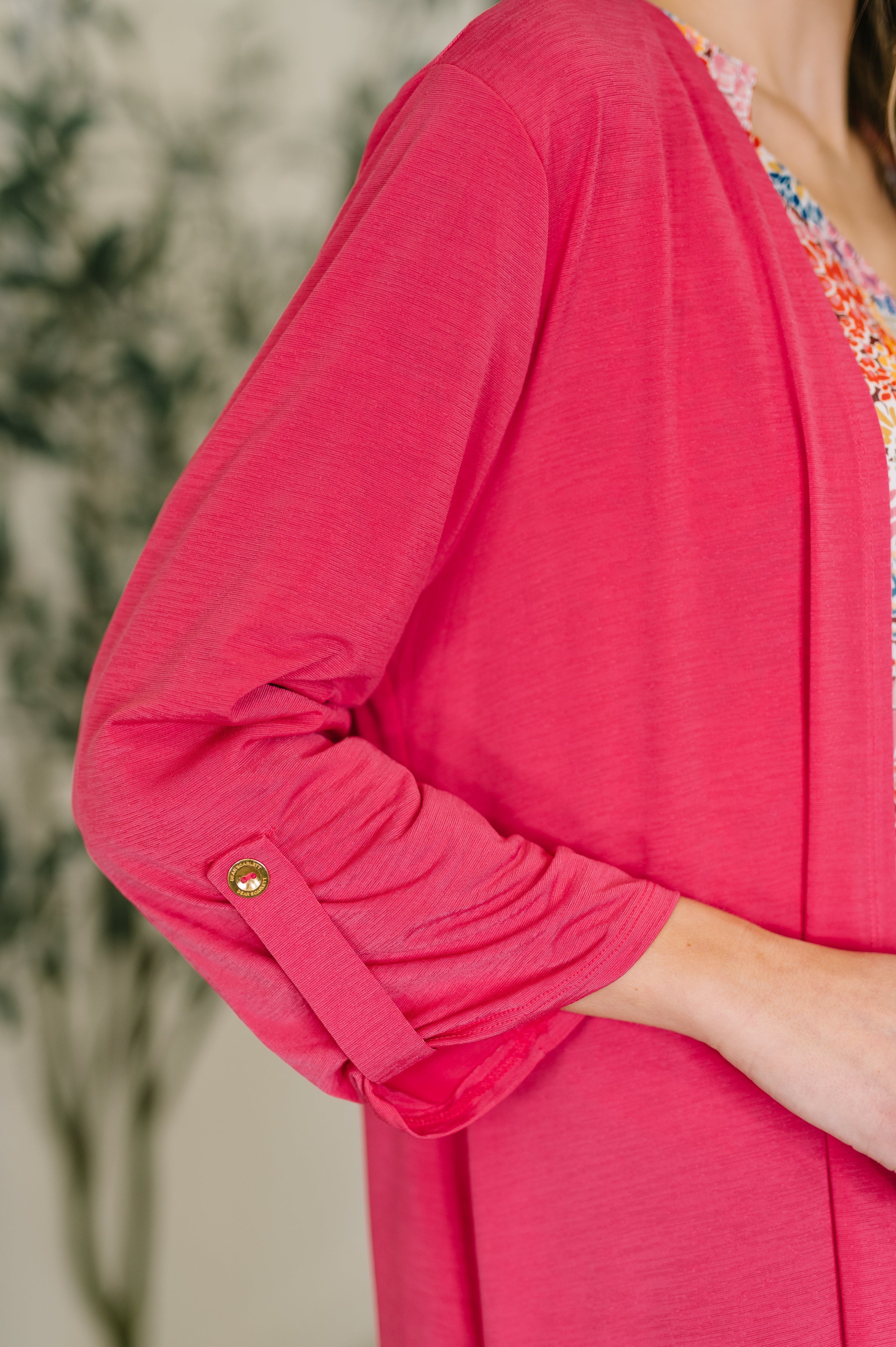 Lizzy Cardigan in Fuchsia Womens