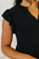 Dear Scarlett Lizzy Forever Flutter Sleeve Dress in Black Womens