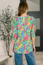 Dear Scarlett Lizzy Smock Top in Light Multi Painted Womens
