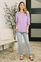 Dear Scarlett Lizzy Smock Top in Orchid Bloom Womens